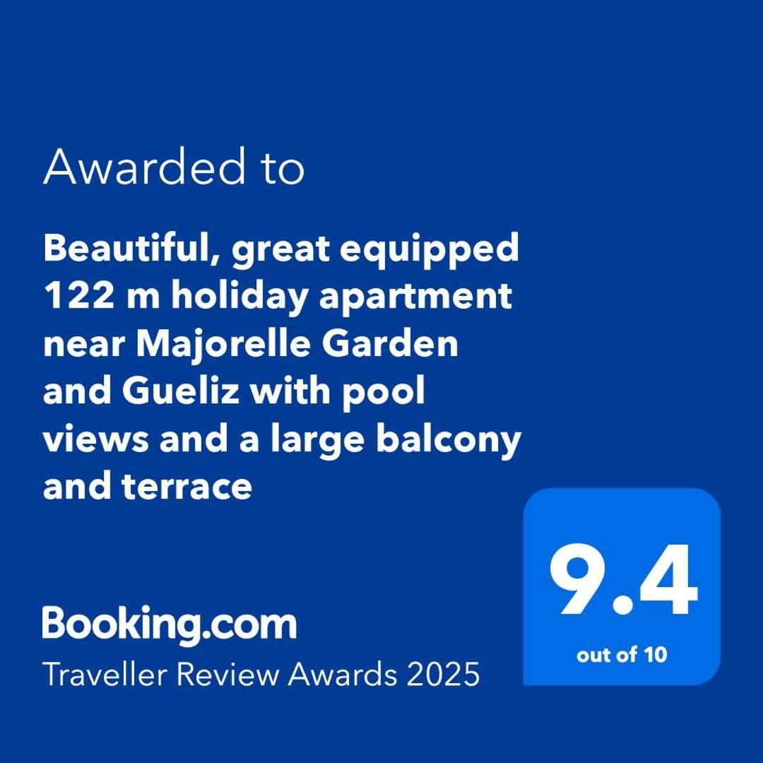 מרקש Beautiful, Great Equipped 122 M Holiday Apartment Near Majorelle Garden And Gueliz With Pool Views And A Large Balcony And Terrace מראה חיצוני תמונה